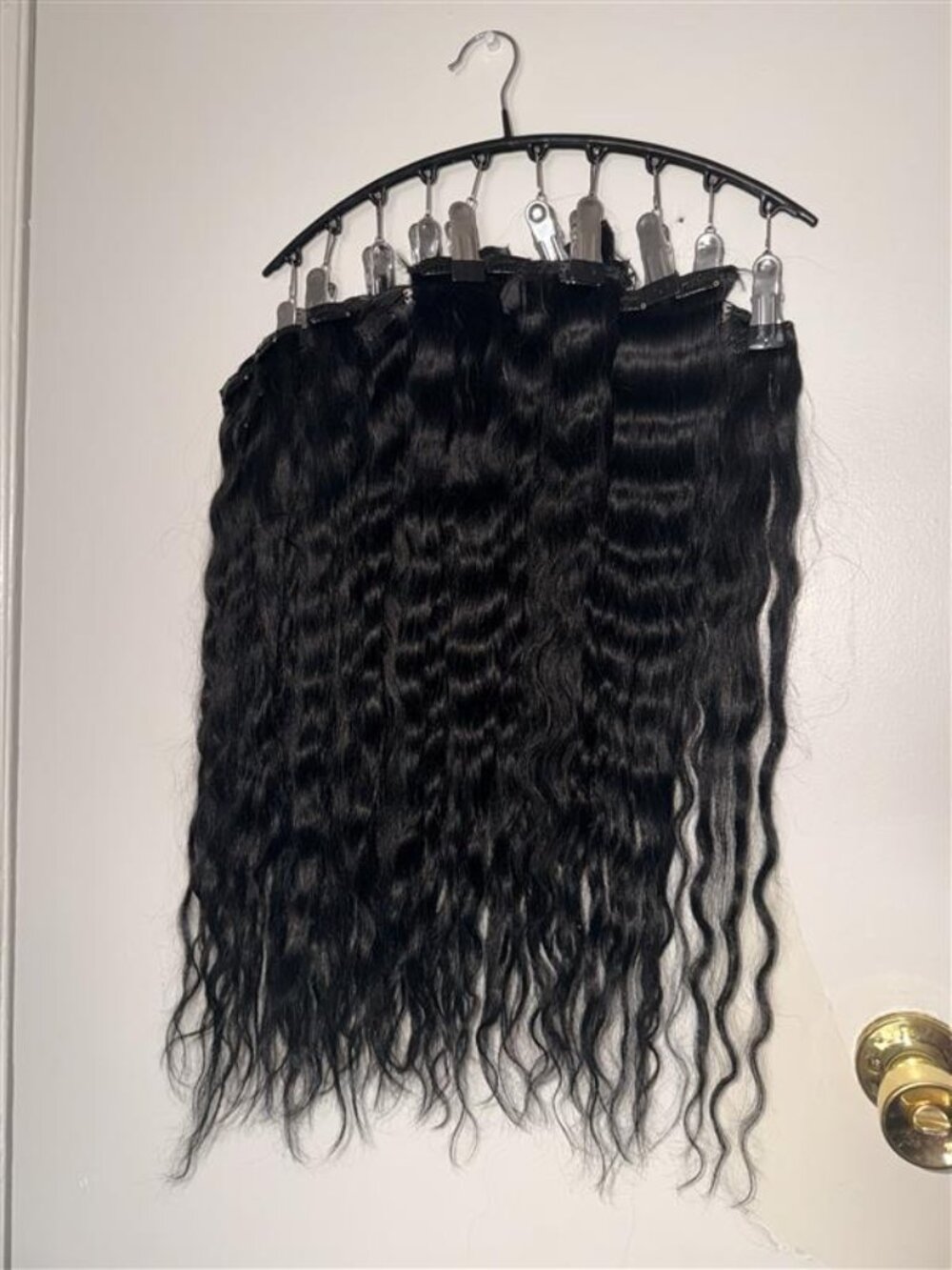 human hair clip in extensions